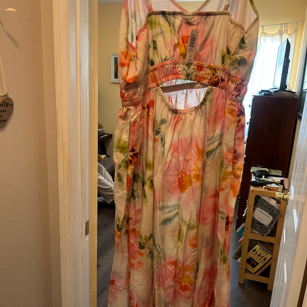 Torrid Multicolor Floral Midi Dress